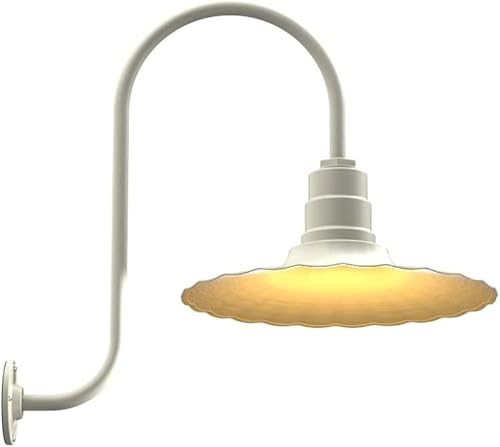 Miniatura 30 de Steel Lighting Co. Highland Park - Luz de granero | Montada en la pared al aire libre | Onda radial de 16 pulgadas | Cuello de cisne de 23 pulgadas