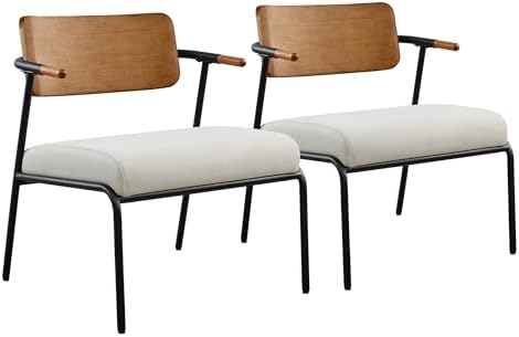 Watson & Whitely Accent Chair Set of 2, Mid-Century Modern, Uphol...