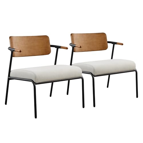 Watson & Whitely Accent Chair Set of 2, Mid-Century Modern, Uphol...
