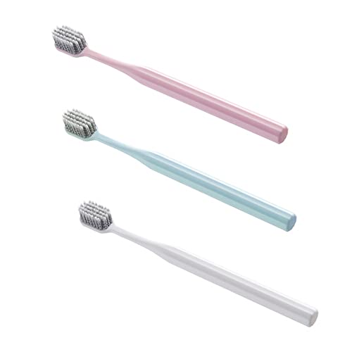 CALLARON 3 Piezas Cepillo de Dientes Suave para Adultos Cepillos de Dientes de Cerdas Blandas para Cuidado Bucal y Limpieza Efectiva