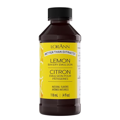 Lorann Oils Bakery Emulsions-Emulsiones de Sabor Natural y Artificial, 4 onzas, limón, Materiales sintéticos, Multicolor, 6.82 x 6.82 x 13.43 cm
