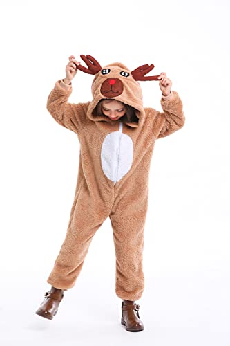 Disfraz infantil de reno navideño unisex 8-9 Años miniatura 3