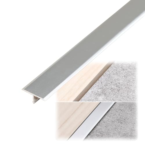 Umbral De Piso Tira De Transición Metal Aluminio Moldura En T, Tapajuntas Suelo/Perfil De Transición, Fácil De Instalar Perfil Transición Suelo Para Pisos De Madera, Laminados, Vinilo, Baldosas