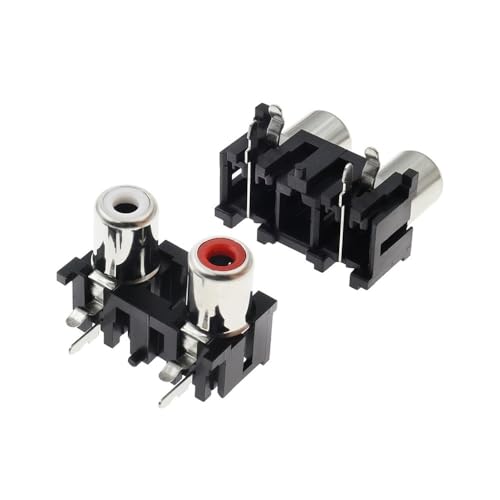 TSIOHKBS 100PCS AV2-8.4-45 Audio Accessories AV2 Hole 4Pin Horizontal Pin Seat PCB Welding Type Audio and Video Seat