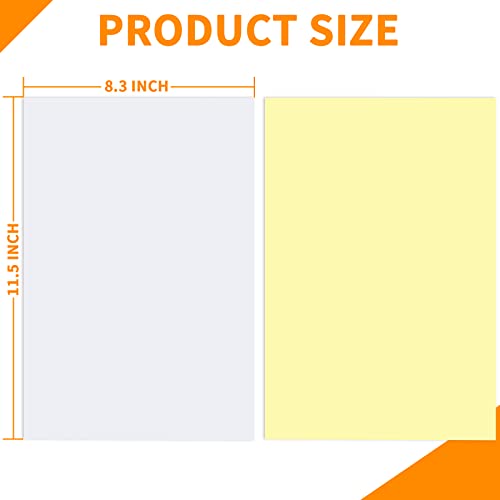 22 Sheets Clear Double Sided Adhesive Tape Sheets For Craft,A4 Size Super Strong Sticky Tumbler Tape Sheets 8.3X11.5 Inch With 0.1Mm Thickness For Diy Art/Craft/Home Decorative Tape With Yellow Liner #TOP1