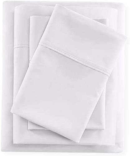 BALAJI EXPORT 6 Piece Hotel Quality Bedding Sets Includes- Extra Soft Flat Bedsheets, 8" Deep Pocket Fitted Bedsheets and 4 Pillow Covers, 100% Cotton & 600 Thread Count-White Solid,King Size