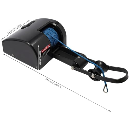 Verricello elettrico per barca, kit salpa ancora telecomando 12 V, motore per acqua di mare marina, corda di sicurezza inclusa, supporta ancoraggi fino a 15,9 kg, ideale per barche da pesca