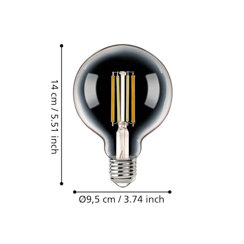 Eglo Connect.z Smart Home E27 LED Filament Light Bulb, G95, ZigBee, app and Voice Control, dimmable - Image 2