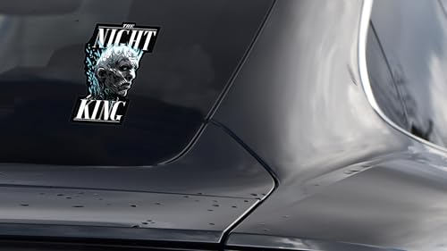 Image of Elektroplate Officially Licensed Game of Thrones Night King Dynamic Decal - 4.5 inch x 3.1 inch | Premium All Weather for Car, Water Bottle, Laptop, Tablet, Window, Cooler, Toolbox, Phone | Made in the USA