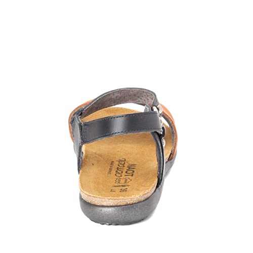 Image of NAOT Women's Sabrina Sandal Jet Black Lthr /Hawaiian Brown Nubuck 11-11.5 M US