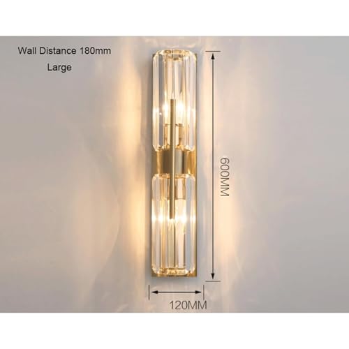 Lámpara de pasillo de 2 luces para iluminar pasillos oscuros con apliques dorados 3