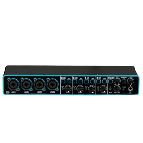 USB Audio Interface With 4X4 Connectivity, Sound Card Usb Audio Interface, Sounding Station For Microphones, Guitars, Keyboards