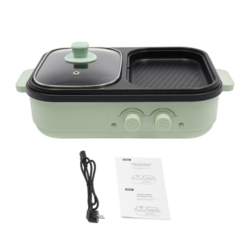 1300W Elektrischer Kochtopf, 2 in 1 Hot Pot Grill, Zweifache Temperaturregelung, Fassungsvermögen 1L(Hot Pot), 0.2L(Bratpfanne) für Familien, Familienfeiern, Treffen mit Freunden usw – Bild 3