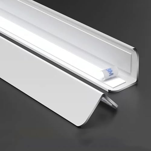 Protecteur d'angle mural blanc aluminium 3x3cm avec adhésif de bord de meuble - 2
