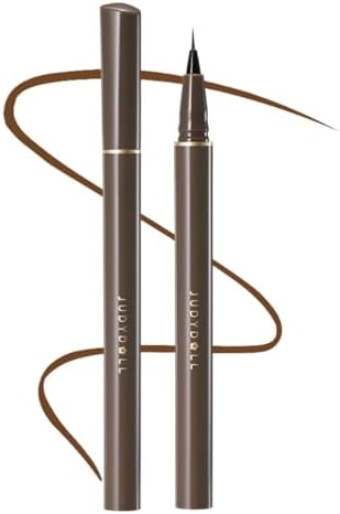 JUDYDOLL Ultra-Fine Liquid Eyeliner-Precision Tip for Wing Line, Smudge-Proof, Quick-Drying, Waterproof Eyeliner Pencil, Easy to Get Inner Corner Lined, Hooded Eyes-Friendly (#2 Deep Brown)