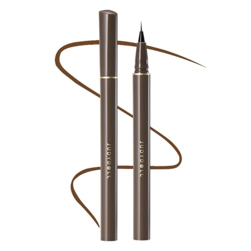 JUDYDOLL Ultra-Fine Liquid Eyeliner-Precision Tip for Wing Line Smudge-Proof Quick-Drying Waterproof Easy to Get Inner Corner Lined Hooded Eyes-Friendly (#2 Deep Brown)