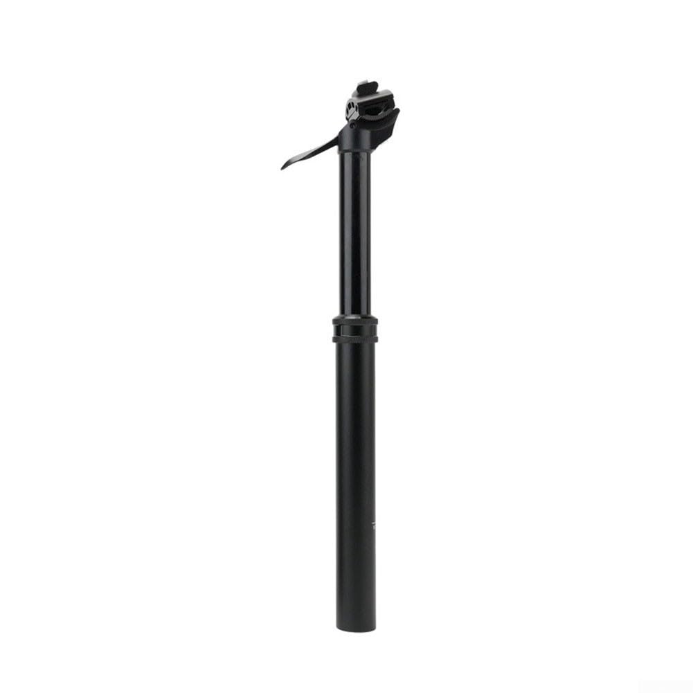 Dropper Sattelstütze 27,2 mm 100 mm Travel MTB | Glatte Öl-Gas-Betätigung, 100 mm Tropfen, 27,2 mm Durchmesser, eloxierte schwarze Oberfläche, ideal für Langlauf