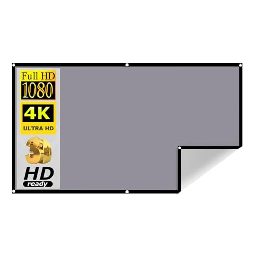 130 Zoll 16:9 Tragbare Projektionsleinwand mit hoher Helligkeit, Anti-Licht-Projektorvorhang, reflektierendes Metallgewebe Für Heimkino Und Präsentation