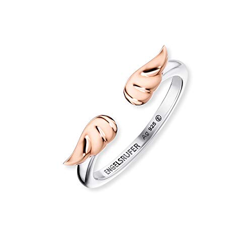 Bague ouverte avec ailes en argent sterling 17,2 mm pour femme