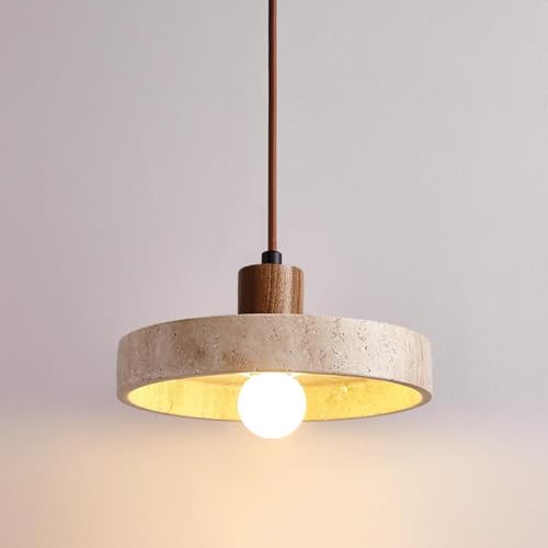 Lustre de chevet chambre à coucher, travertin jaune pour îlot de cuisine cosy