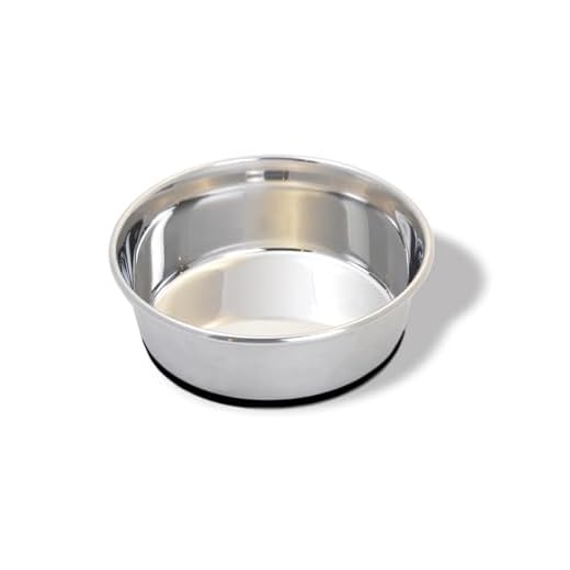 Van Ness Pets Large Stainless Steel Dog Bowl, 96 OZ, Natural