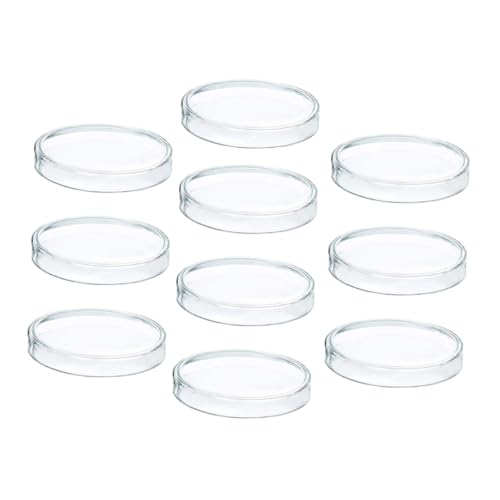 CHILDWEET 10pcs Petri Dish Culture Dish Agar Plates Petri Tray Laboratory Petri Plates Culture Lids Agar Dishes Petri Holder with Lid Mushroom Plates Petri Plates with Lid Plastic