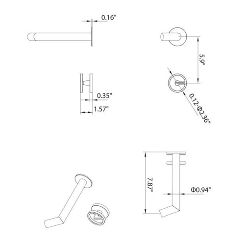 Grifo de montaje de pared para lavabo de baño y tocador moderno cromado 5
