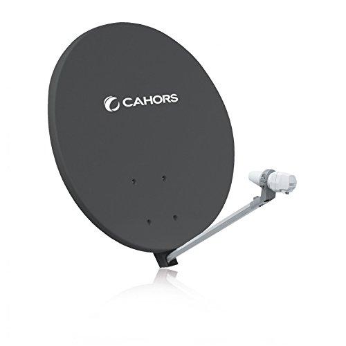 CAHORS Parabólica SMC FIBRA 70 CM HD Gris Antena SMC Compuesto Garantía 10 años