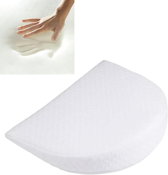 LavishFashionTown Wedge Memory Foam Pillow for Kids Anti Re-flux Colic Cushion Anti Spit Milk Cushion Wedge For Kids Bed Cotton Blend Cover Inclined Pillow For Boys Girls 31x29x7.5 CM
