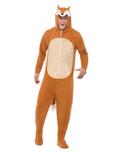 Smiffys Costume de renard, tout-en-un avec capuche Halloween