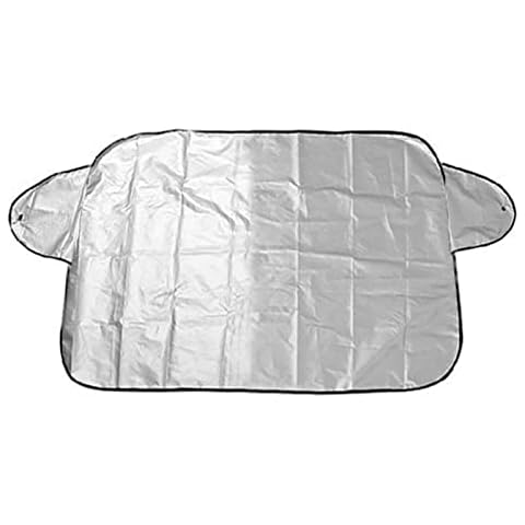 ohfruit Windshield Snow Cover - Front Window Cover for Snow, Ice & Wiper Protector,Car Sunshade with Suction Cup Fits Most Sedans L Cover