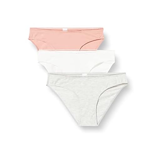 Women'secret Pack 3 bragas de maternidad de algodón especial, ropa interior femenina, caqui oscuro, S