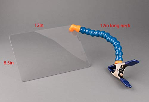 Flex Neck Biohazard Shield (8.5x12in, Clamp)