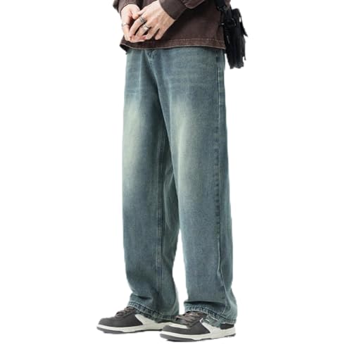 Jeans Pants Trousers Denim Loose Straight Leg Wide for Men's Daily Commuting Simple Style Comfortable Casual Versatile