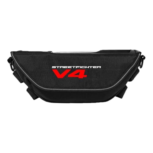 XKPPCSCPZ pour Street Fighter V2 V4 Sacoche D'accessoires Moto - Étui À Outils Étanche Et Anti-poussière De Guidon Pratique pour Les Voyages(MM-3)
