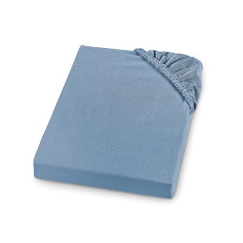 sleepling Biber Spannbetttuch, Feinbiber Spannbettlaken, Made in Germany, 100% Baumwolle, Matratzen bis 23 cm Höhe, Rundum Gummizug, Ökotex,...