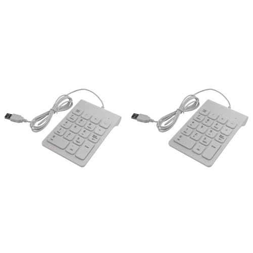 Uikdjgu 2X Mini USB con Cable Numérico Teclado Numérico 18 Teclas Teclado Digital para Contabilidad Cajero Portátil Android Portátil Tabletas PC ()