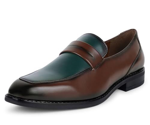 Image of LOUIS STITCH Men's Formal Shoes - Leatherette, Breathable Lining, Moccasins Style | Comfortable for Business, Casual, Parties | Double Tone Finishing (SXMCDS)