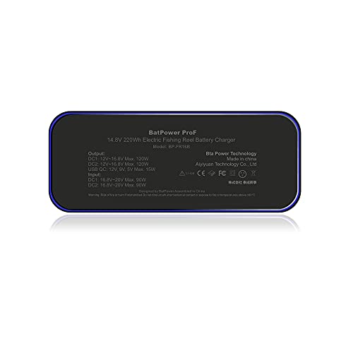 Batpower 15Ah Prof Electric Fishing Reel Battery For Daiwa Tanacom 1200 1000 750 500 Seaborg 500Mj Leobritz Shimano Plays Beastmaster Forcemaster Fishing Reel Battery With Charger & 2M Power Cord #TOP6