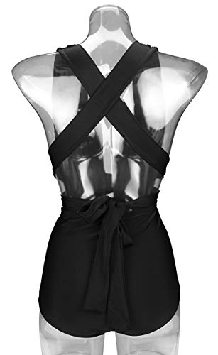 COCOSHIP Retro One Piece Backless Bather Swimsuit High Waisted Pin Up Swimwear(FBA)3