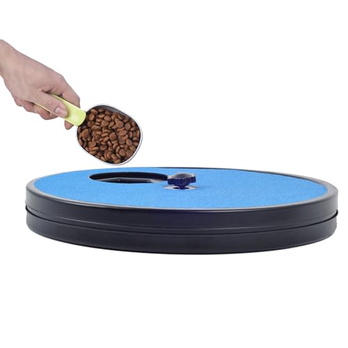 LOXGO Dog Nail Scratching Board with Slow Feeder Interactive and Rewarding Scratch Pad for Indoor Dogs Entertainment Toy Safe Pet Nail Scratch Board, Blue