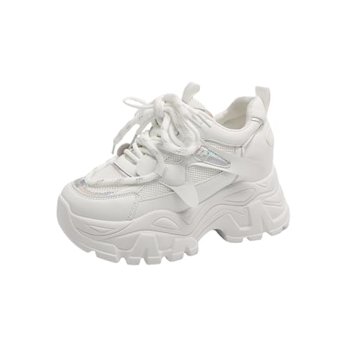 Chunky Sneakers for Women, Fashionable and Height - Increasing Platform Sneakers Dad Shoes for Women, Casual Lace - up Walking Shoes