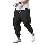 PRIJOUHE Men's Joggers, Sweatpants, Low Crotch Sweats Slim Fit Trousers Harem Hip Hop Pants