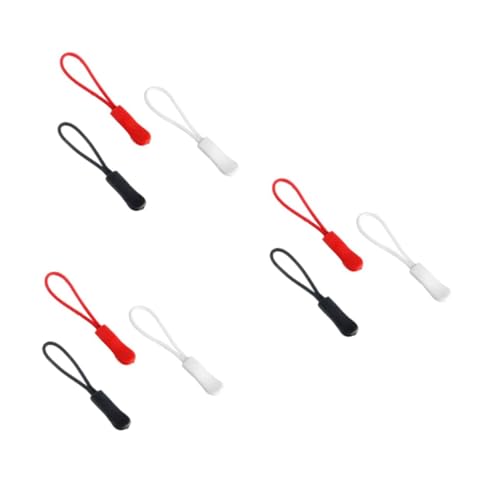 ARTIBETTER 3sets Zipper Pullers End Fit Ropes Plastic Zip Tags for Easy Accessory Fitting on Backpacks Bags 80pcs*3