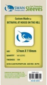 Swan Card Sleeves (57x110mm) - 160 Pack, Thin Sleeves - Betrayal at House on The Hill