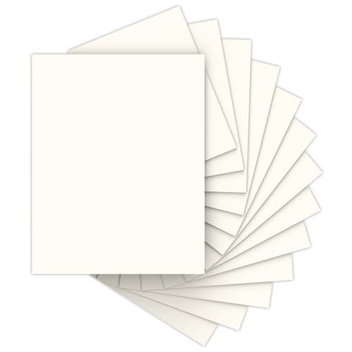 40 Sheets Cream Cardstock Paper 8.5 x 11, Ivory Cardstock Printer Paper 8.5x11, Off White Card Stock Paper 8.5 x 11, 200 GSM Construction Paper for DIY Cards, Greeting Cards, Wedding Invitations