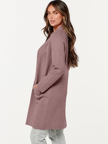 Image of ANRABESS Cardigan Sweater for Women Casual 2026 Fall Fashion Coat Long Sleeve Open Front Knit Coatigan Outwear