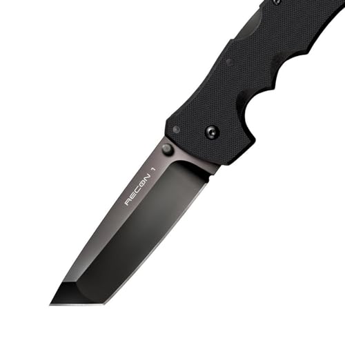 Image of COLD STEEL Recon 1 4 inch S35VN Razor-Sharp Blade 5.375 inch G-10 Handle Tactical Folding Knife w /Tri-Ad Lock, Ambidextrous Pocket /Belt Clip