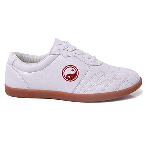 Chaussures d'arts Martiaux, Chaussures De Tai-Chi Baskets Kung-Fu Enfants Adultes Cuir Véritable Antidérapant Respirant Gym Sports De Plein Air