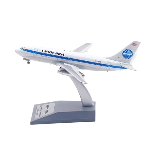Modelo de avión de aleación terminado Pan Am Boeing B737-200 N68AF a escala 1/200 de 14 cm